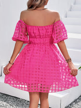 Load image into Gallery viewer, Off-Shoulder A-Line Mini Dress