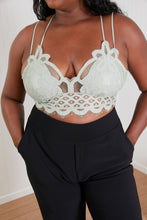 Load image into Gallery viewer, Zenana Forever Flirty Full Size Lace Bralette in Light Sage
