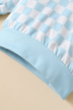Load image into Gallery viewer, Baby Checkered Quarter-Zip Hoodie and Joggers Set