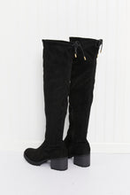 Load image into Gallery viewer, Deana Knee High & Sky High Ties Boots In Black DIBS DEANA