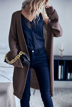 Load image into Gallery viewer, Waffle Knit Slouchy Longline Cardigan