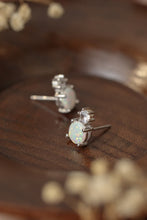 Load image into Gallery viewer, 4-Prong Opal Stud Earrings
