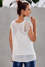Load image into Gallery viewer, Lace Capped Sleeve Lined Top