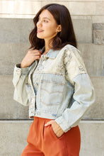 Load image into Gallery viewer, POL Morning Chills Oversized Snake Print Denim Jacket