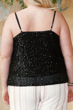 Load image into Gallery viewer, Plus Size Sequin Cowl Neck Cami