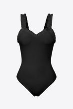 Load image into Gallery viewer, Ribbed Ruffle Trim Sleeveless Bodysuit