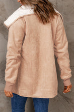 Load image into Gallery viewer, Faux Suede Sherpa Lining Jacket with Pockets