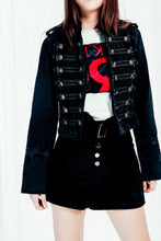 Load image into Gallery viewer, GAWQO Button Detail Military Denim Jacket