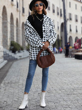 Load image into Gallery viewer, Houndstooth Side Slit Jacket with Breast Pockets