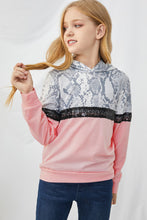 Load image into Gallery viewer, Girls Animal Print Sequined Hoodie