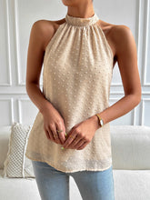 Load image into Gallery viewer, Swiss Dot Grecian Neck Tank