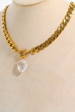 Load image into Gallery viewer, Acrylic Heart Pendant Curb Chain Necklace