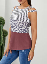 Load image into Gallery viewer, Color Block Shoulder Detail Tank