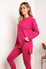 Load image into Gallery viewer, Zenana Ready to Relax Full Size Brushed Microfiber Loungewear Set in Magenta