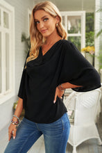 Load image into Gallery viewer, Cowl Neck Three-Quarter Sleeve Blouse