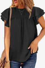 Load image into Gallery viewer, Layered Flutter Sleeve Smocked Blouse