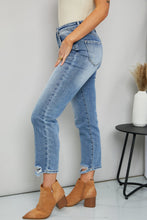 Load image into Gallery viewer, DIBS 1053 RISEN Full Size Distressed Cropped Jeans with Pockets