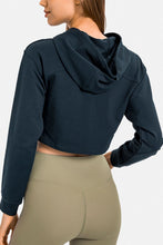 Load image into Gallery viewer, Long Sleeve Cropped Sports Hoodie