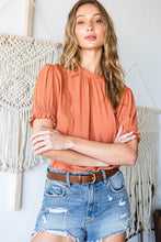 Load image into Gallery viewer, Frill Neck Short Flounce Sleeve Blouse