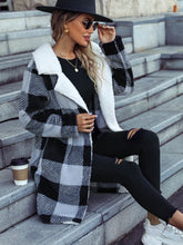 Load image into Gallery viewer, Plaid Lapel Collar Brushed Coat