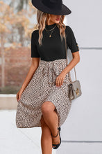 Load image into Gallery viewer, Printed Short Sleeve Belted Dress