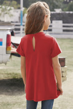Load image into Gallery viewer, Girls Cutout Short Sleeve T-Shirt