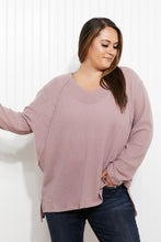 Load image into Gallery viewer, Jodifl Stay Awhile Full Size Run Waffle Knit Tee