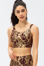 Load image into Gallery viewer, Metallic Snakeskin Print Cropped Yoga Tank