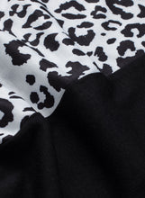 Load image into Gallery viewer, Leopard Color Block Crisscross Back Cold-Shoulder Top