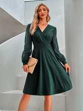Load image into Gallery viewer, Swiss Dot Long Sleeve Surplice Dress
