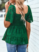 Load image into Gallery viewer, Smocked Square Neck Babydoll Blouse
