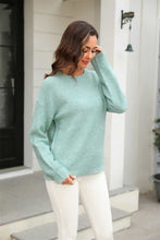 Load image into Gallery viewer, Round Neck Ribbed Long Sleeve Sweater