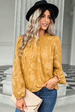 Load image into Gallery viewer, Floral Applique Puff Sleeve Blouse