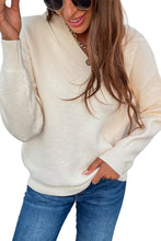 Load image into Gallery viewer, Cutout Shoulder Rib-Knit Sweater