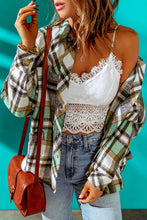 Load image into Gallery viewer, Plaid High-Low Shirt Jacket