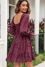 Load image into Gallery viewer, Leopard Applique Flounce Sleeve Smocked Tiered Dress