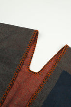 Load image into Gallery viewer, Color Block Open Front Poncho