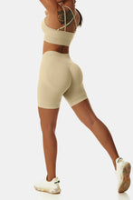 Load image into Gallery viewer, Crisscross Sports Bra and Biker Shorts Set