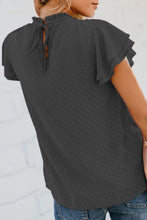 Load image into Gallery viewer, Layered Flutter Sleeve Smocked Blouse