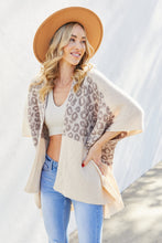 Load image into Gallery viewer, Justin Taylor Leopard Open Front Side Slit Poncho
