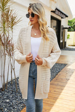 Load image into Gallery viewer, Dropped Shoulder Longline Cardigan with Pockets