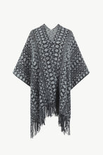 Load image into Gallery viewer, Fringe Hem Open Front Poncho