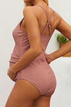 Load image into Gallery viewer, Ribbed Spaghetti Strap One-Piece Maternity Swimsuit