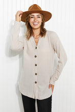 Load image into Gallery viewer, Heimish Home at Last Full Size Waffle Knit Button Down Cardigan