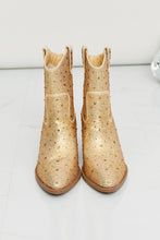 Load image into Gallery viewer, Forever Link Rhinestone Cowboy Booties in Gold
