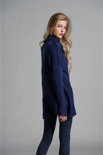 Load image into Gallery viewer, Exposed Seam Funnel Neck Tunic Sweater