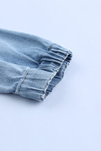 Load image into Gallery viewer, Pearl Detail Frayed Hem Denim Jacket