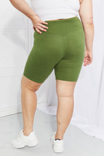 Load image into Gallery viewer, Zenana Fearless Full Size Brushed Biker Shorts in Olive