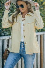 Load image into Gallery viewer, Pocketed Button Ribbed Textured Shirt