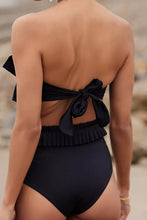 Load image into Gallery viewer, Ruffled Tie Back Two-Piece Swim Set